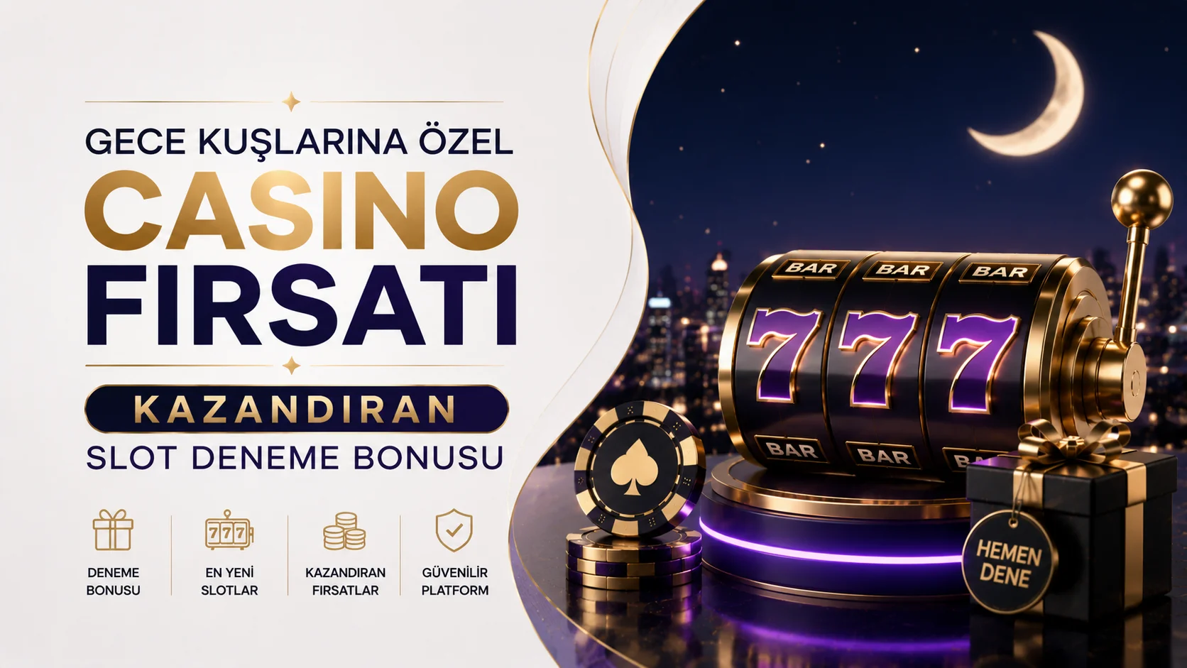 Gece Kuşlarına Özel Casino Fırsatı Kazandıran Slot Deneme Bonusu