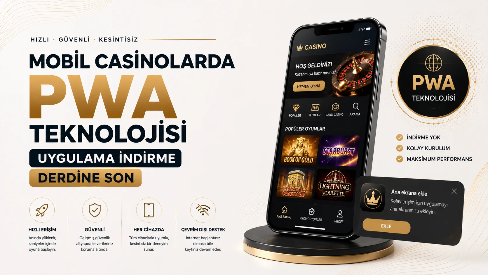 Mobil Casinolarda PWA Teknolojisi: Uygulama İndirme Derdine Son